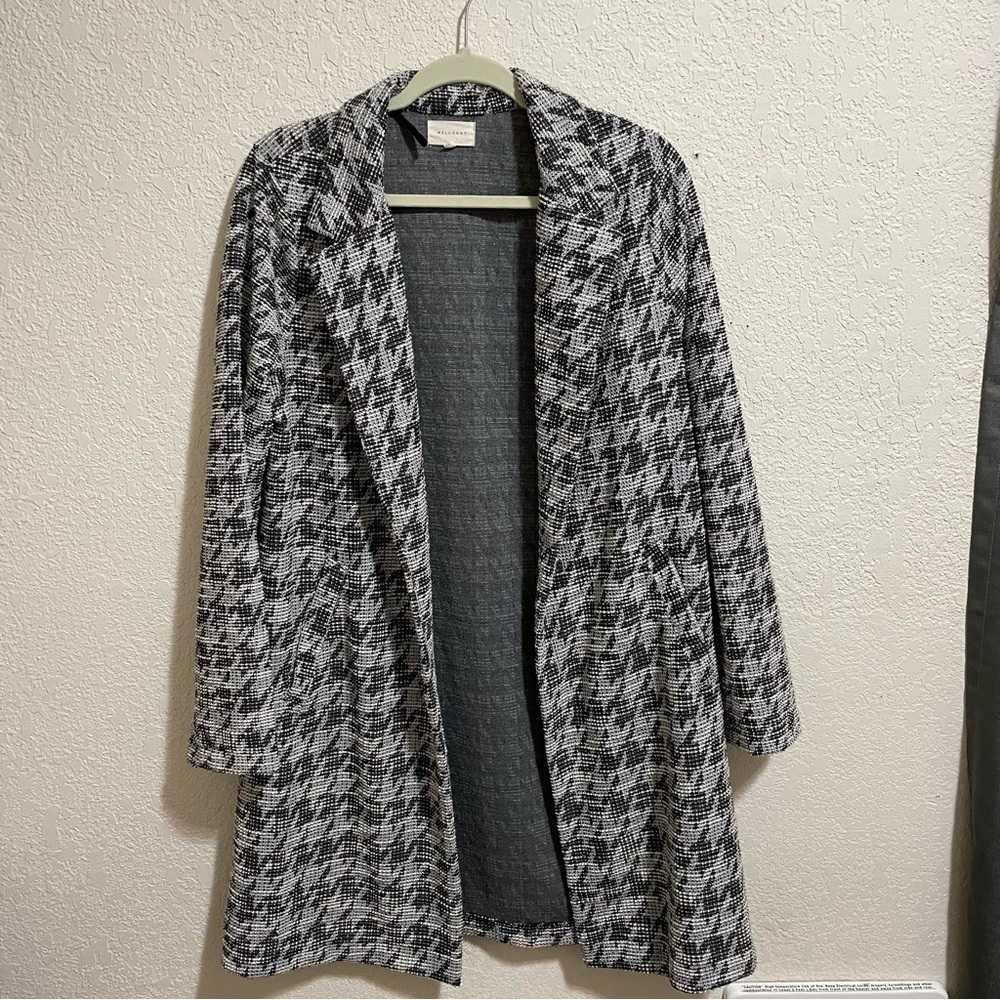 Melloday Cardigan Large Black and white